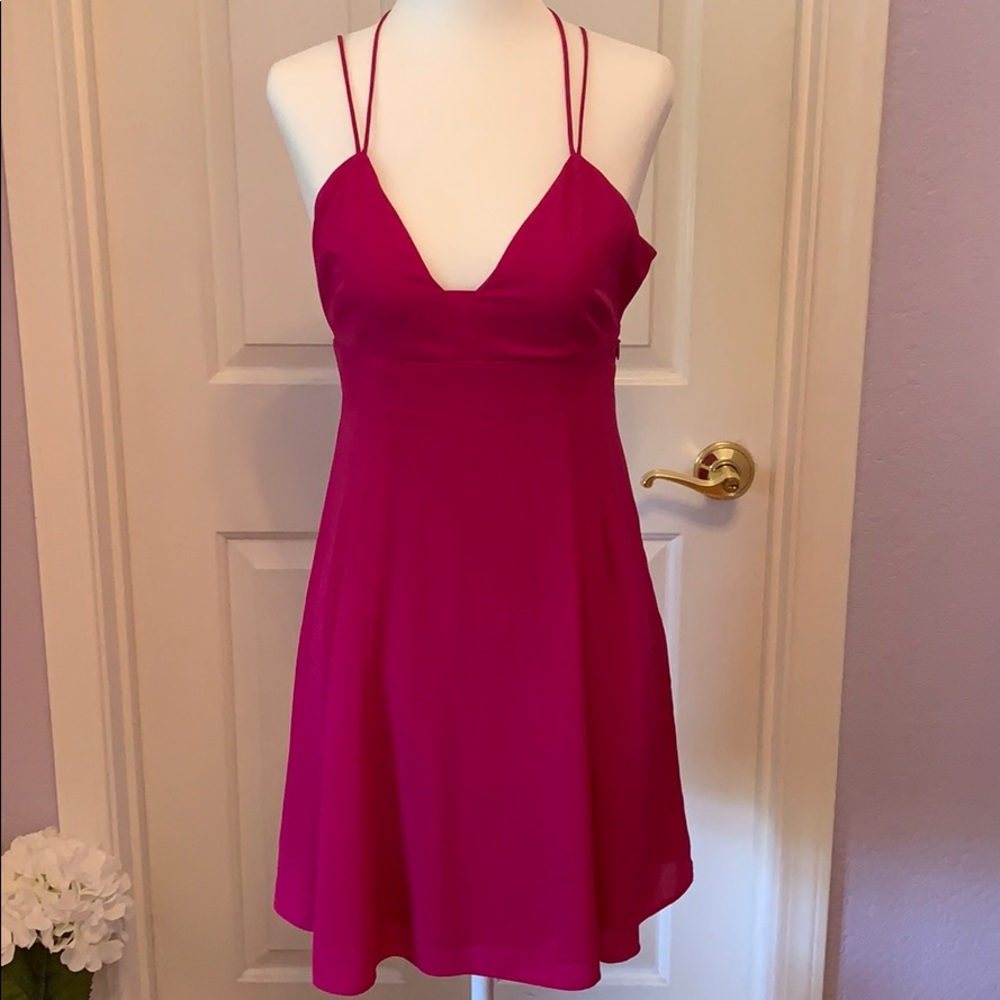 Express hot pink strappy sundress